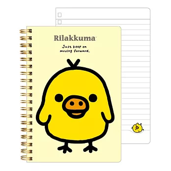 San-X 拉拉熊簡單生活系列線圈筆記本。小雞