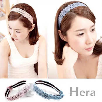 【Hera】赫拉 韓國飾品蕾絲花朵寬版頭箍/髮箍(二色任選)優雅藍