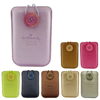 Hallmark PU手機袋(4.5＂~4.8＂)附拭鏡布亮紫