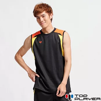 【TOP PLAYER】克敵致勝無袖吸排運動服-男(神秘黑) -衣XL神秘黑