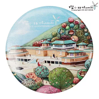 榴小妞台灣景點馬口鐵胸章-台北03(E022103)