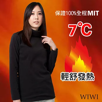 【WIWI】100%MIT輕盈超細搖粒絨立領暖氣發熱衫(經典黑 女M-XL)M經典黑