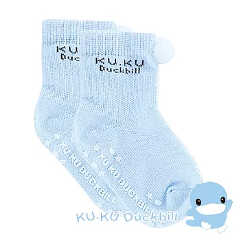 【KU.KU酷咕鴨】酷咕鴨棉球襪-M藍