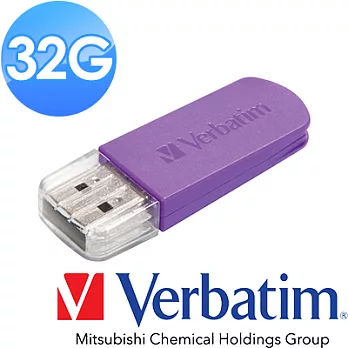 Verbatim 威寶 Mini USB 粉系列隨身碟 32GB 紫色
