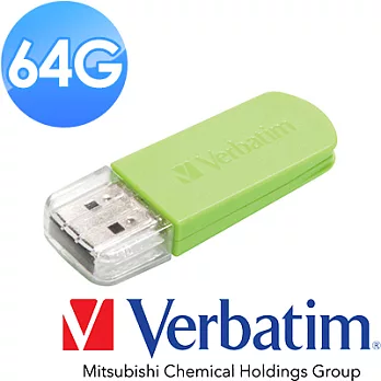Verbatim 威寶 Mini USB 粉系列隨身碟 64GB 綠色