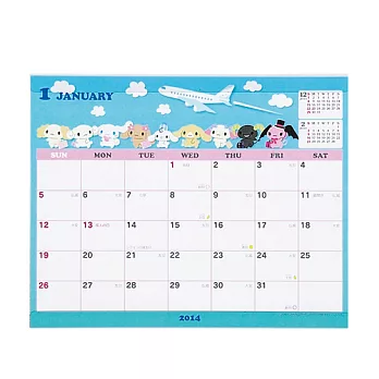 SANRIO 大耳狗喜拿 2014桌上型月曆