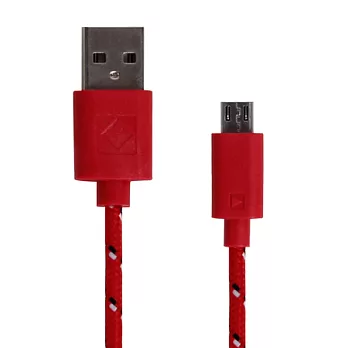 【BIEN】Micro USB 2M 編織傳輸線 (紅)