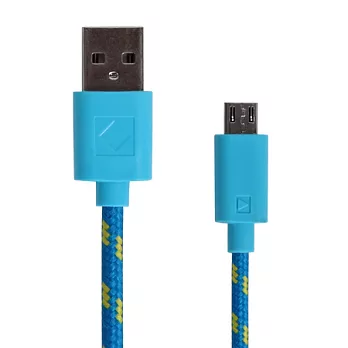 【BIEN】Micro USB 2M 編織傳輸線 (藍)