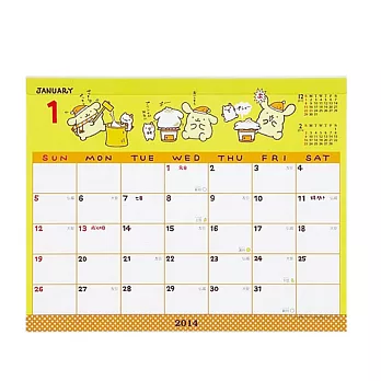 SANRIO 布丁狗 2014桌上型月曆