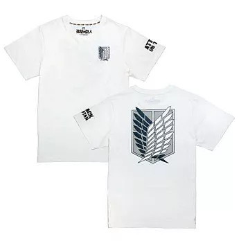 進擊的巨人-潮流T-shirt(調查兵團-白)M白色
