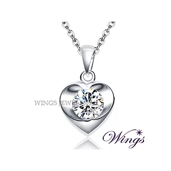 Wings 項鍊 甜在心 閃耀八心八箭方晶鋯石項鍊 NW176