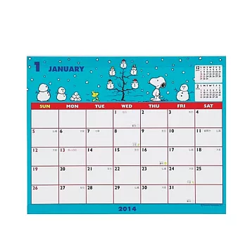 SANRIO SNOOPY 2014桌上型月曆