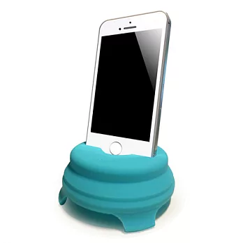Kalo 卡樂創意 馬卡龍折疊擴音底座-iPhone專用(藍)