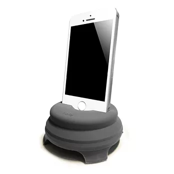 Kalo 卡樂創意 馬卡龍折疊擴音底座-iPhone專用(灰)
