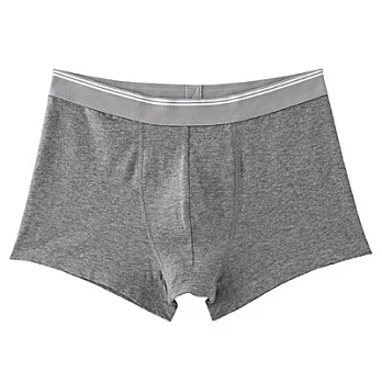 [MUJI 無印良品]男棉混天竺低腰拳擊內褲灰色S