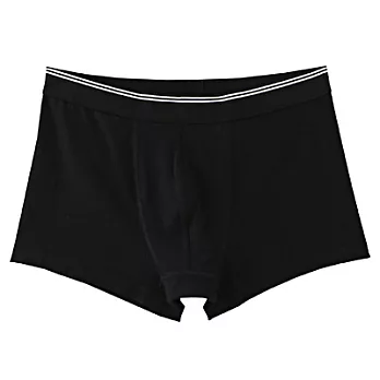 [MUJI 無印良品]男棉混天竺低腰拳擊內褲黑色S
