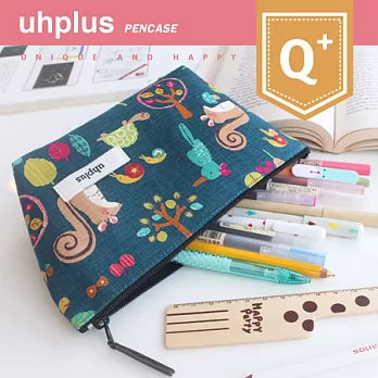 uhplus Q-plus寬底筆袋/ 森林小劇場