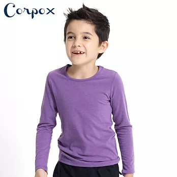 【Corpo X】童款保濕發熱保暖衣 (素色款)120紫