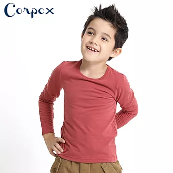【Corpo X】童款保濕發熱保暖衣 (素色款)130紅