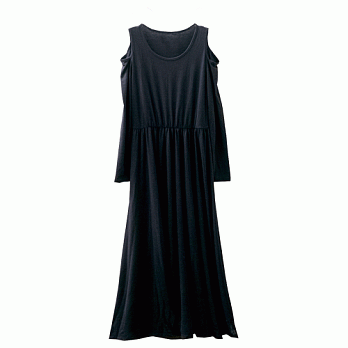 ROSE.浪漫系韓版露肩長洋裝3色 黑系