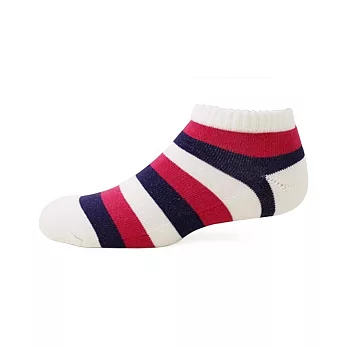 【 PuloG 】條紋氣墊裸襪-M-白紫玫紅