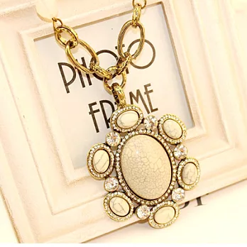 【Bling Q】貴族奢華巴洛克式項鍊(白)