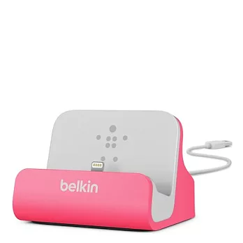 Belkin Charge Dock 鋁質 傳輸 充電底座 iPhone 5/ iPhone 6 /6 plus粉紅色