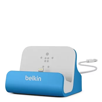 Belkin Charge Dock 鋁質 傳輸 充電底座 iPhone 5/ iPhone 6 /6 plus藍色