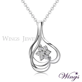 Wings 漣漪 閃耀八心八箭方晶鋯石美鑽項鍊