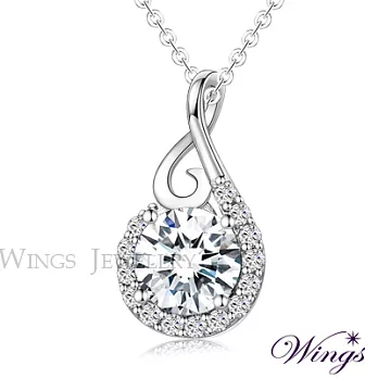 Wings 璀璨時尚 閃耀八心八箭方晶鋯石美鑽項鍊