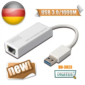 曜兆DIGITUS USB3.0轉RJ-45 Giga 1000Mbps超高速網路卡-支援MAC系統