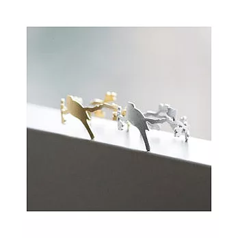 Enya★枝頭上的鳥兒戒指銀色
