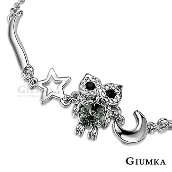 【GIUMKA】與星月共舞鋯石手鍊 精鍍正白K MB00633銀色灰鋯