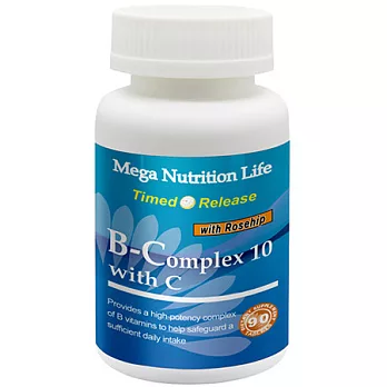 美國Mega Nutrition Life 長效型維他命B+C錠90顆