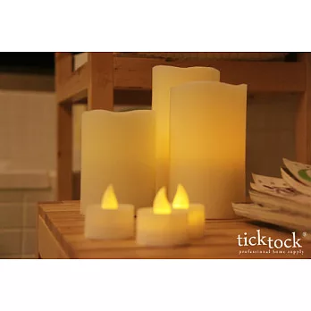 【TickTock】永不熄滅LED造型蠟燭3件組-(4吋+5吋+6吋)