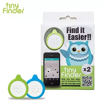 tinyFinder 迷你藍牙追蹤器(兩入白色)白