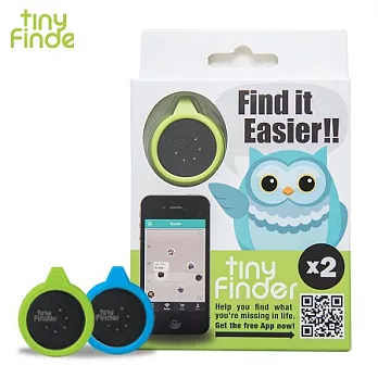 tinyFinder 迷你藍牙追蹤器(兩入黑色)黑