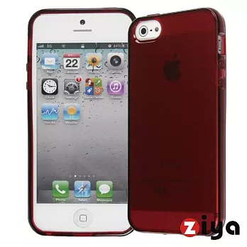 [ZIYA] iPhone 5 水樣保護套-透明炫彩暗紅色