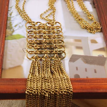 ECO安珂．多圈綴流蘇燻黑多鍊長項鍊