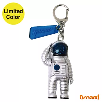 日本Dreams 太空人造型LED發光鑰匙圈 (銀色限定版)藍