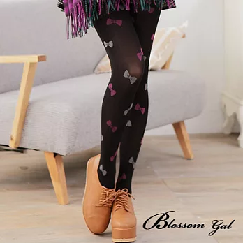 Blossom Gal淘氣女孩雙色造型褲襪(蝴蝶結)