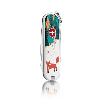 VICTORINOX 限量迷你七用印花瑞士刀-森林裡的狐狸