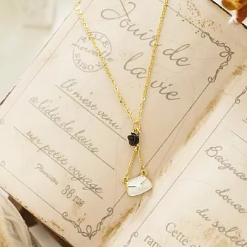 ECO安珂．晚宴包綴珍珠與黑玫瑰鎖骨項鍊