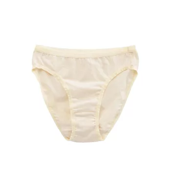 【和諧生活有機棉】仕女中腰高叉內褲(2入)L原棉米白