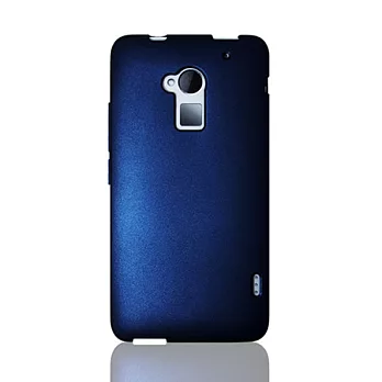 Lilycoco HTC One Max 金屬漆感軟膠保護殼藍色