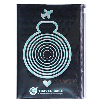 【小人罩子放亮點】旅行筆記護照套-藍綠色