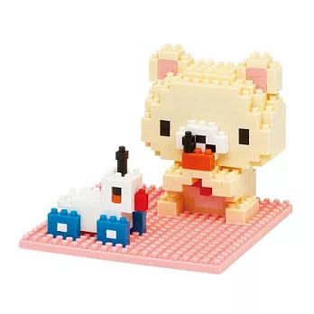 日本河田積木 nanoblock系列 NBH-042 懶熊妹和鴨子玩具