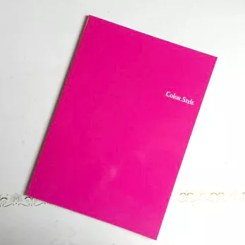 ColorStyle 膠裝筆記本。16K桃紅