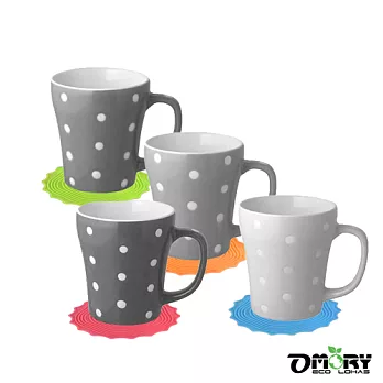 【OMORY】彩色矽膠止滑杯墊5入