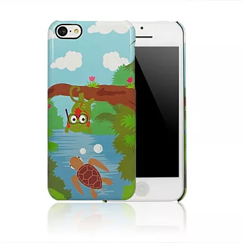Kalo 卡樂創意 iPhone 5C 童話彩繪風格保護殼-湖邊與烏龜
